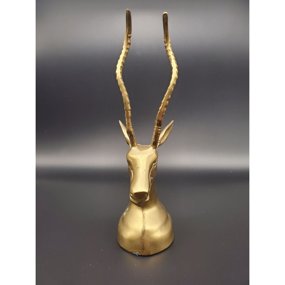VTG Hollywood Regency Brass Gazelle Sculpture